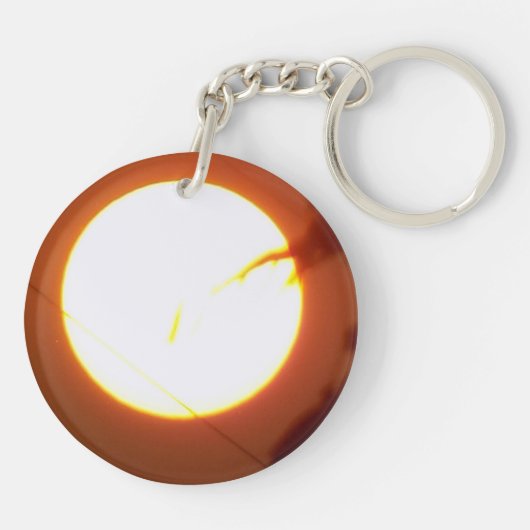 dubbelzijdige acrylcirkel sleutelhanger (Achterkant)