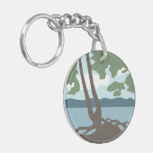 Dubbelzijdige acrylSleutelhanger Sleutelhanger (Voorkant Links)