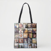 Dubbelzijdige all-over print fotocollage tote bag (Voorkant)