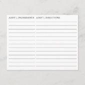 Dubbelzijdige Aperol Spritz Bruids Recept Kaart (Achterkant)