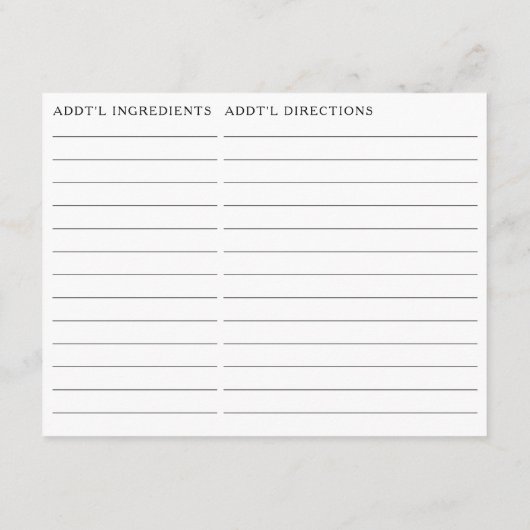 Dubbelzijdige Aperol Spritz Bruids Recept Kaart (Achterkant)