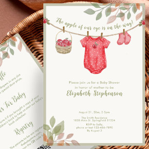 Dubbelzijdige Appel Van Ons Oog Herfst Baby Shower Kaart