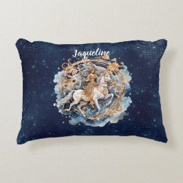 Dubbelzijdige artsy Saggitarius teken aangepaste n Accent Kussen