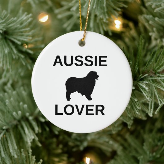 Dubbelzijdige Australische herder Aussie Lover Keramisch Ornament (Boom)