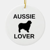 Dubbelzijdige Australische herder Aussie Lover Keramisch Ornament (Voorkant)