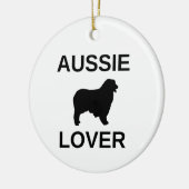 Dubbelzijdige Australische herder Aussie Lover Keramisch Ornament (Links)