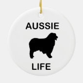Dubbelzijdige Australische herder Aussie Lover Keramisch Ornament (Achterkant)