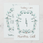 Dubbelzijdige Baby Mijlsteenkaart met bloklijn Kaart (Voorkant / Achterkant)