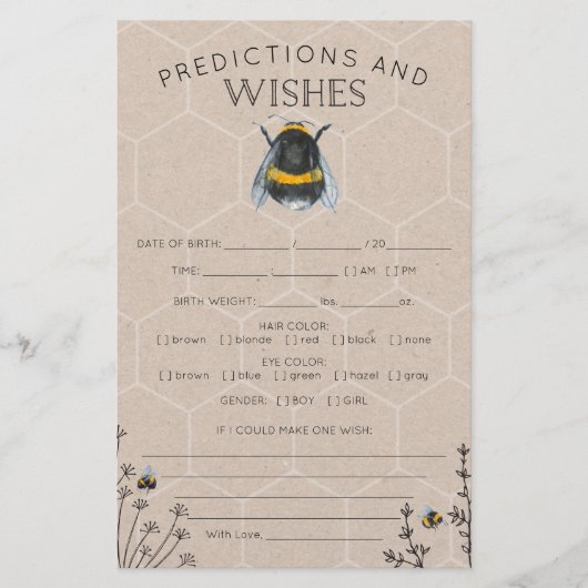 Dubbelzijdige Baby shower games (Voorkant)