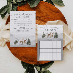 Dubbelzijdige Baby shower Games Bingo Voorspelling