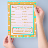 Dubbelzijdige Baby Shower Spellen Flyer (Hand)