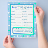 Dubbelzijdige Baby Shower Spelletjes Flyer (Hand)