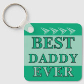 Dubbelzijdige beste papa ooit foto groen sleutelhanger (Voorkant)