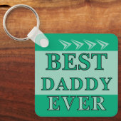 Dubbelzijdige beste papa ooit foto groen sleutelhanger (Voorkant)
