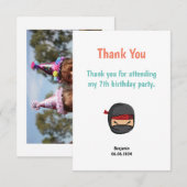 Dubbelzijdige bewerkbare ninja-thema bedankkaart (Voorkant / Achterkant)