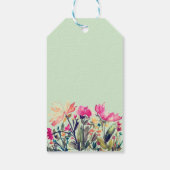 Dubbelzijdige Bloemmunt Groene bruiloft cadeau Lab Cadeaulabel (Achterkant)