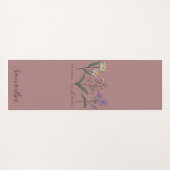 Dubbelzijdige Boho Wildflower Inspirerend offerte Yogamat (Achterkant (horizontaal))