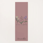 Dubbelzijdige Boho Wildflower Inspirerend offerte Yogamat (Achterkant)
