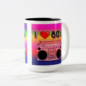 Dubbelzijdige Boombox 80's Retro 80's koffie Mok (Voorkant rechts)