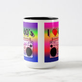 Dubbelzijdige Boombox 80's Retro 80's koffie Mok (Center)