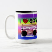 Dubbelzijdige Boombox 80's Retro 80's koffie Mok (Links)