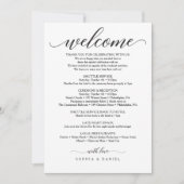 Dubbelzijdige bruiloft - Welkom op het huwelijk Kaart (Voorkant)