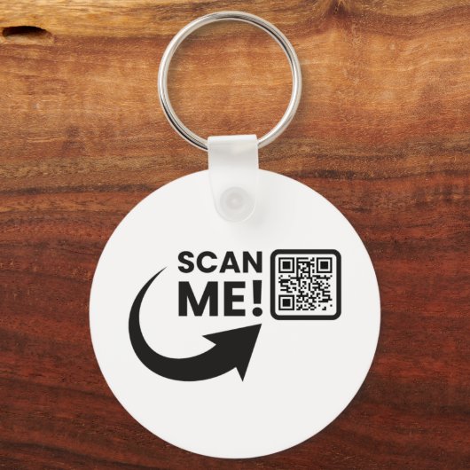 Dubbelzijdige Business Logo & QR-code Sleutelhanger (Voorkant)