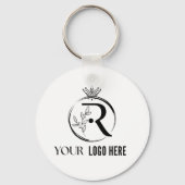 Dubbelzijdige Business Logo & QR-code Sleutelhanger (Achterkant)