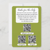 Dubbelzijdige Citrus Baby shower Invitation Kaart (Achterkant)