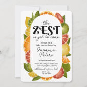 Dubbelzijdige Citrus Baby shower Invitation Kaart (Voorkant)