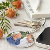 Dubbelzijdige Creëer uw eigen twee foto's Sleutelhanger (Voorkant Rechts)