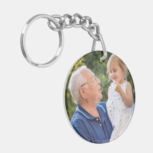Dubbelzijdige Creëer uw eigen twee foto's Sleutelhanger (Voorkant Links)
