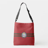 Dubbelzijdige Cross-Body Red Bocce Logo Canvas tas (Achterkant)