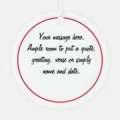 Dubbelzijdige Custom Buffalo Check Vrolijk Kerstfe Metalen Ornament (Achterkant)