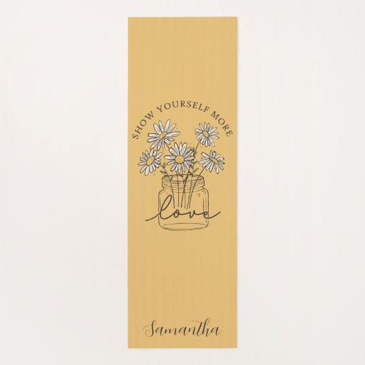 Dubbelzijdige Daisy Inspirerend offerte Yogamat (Achterkant)