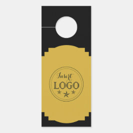 Dubbelzijdige deurhanger met QR-code en Logo