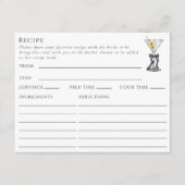 Dubbelzijdige Dirty Martini thema Recept Kaart (Voorkant)