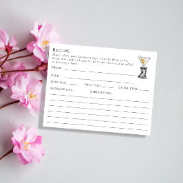 Dubbelzijdige Dirty Martini thema Recept Kaart