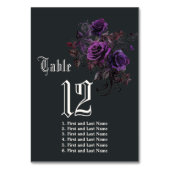 Dubbelzijdige donkergotische diepe amethist Paarse Kaart (Achterkant)