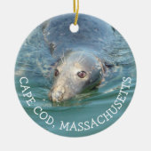 Dubbelzijdige doppen Kabeljauw, fotografie, kerstm Keramisch Ornament (Voorkant)