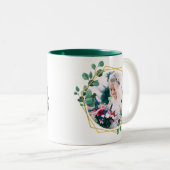 Dubbelzijdige foto Floral Lijst Koffie Mok (Voorkant rechts)