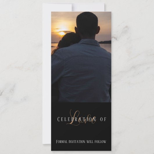 Dubbelzijdige foto Save the Date Kaart (Achterkant)