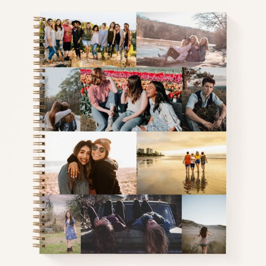 Dubbelzijdige fotocollage vrienden notitieboek (Voorkant)