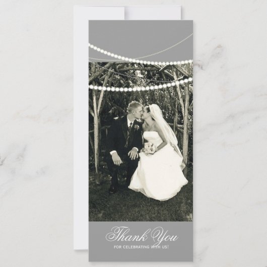 Dubbelzijdige fotokaart: Elegante lichtslingers Kaart (Voorkant)