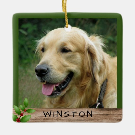 Dubbelzijdige foto's van plaatjes Namen keramisch  Keramisch Ornament (Voorkant)