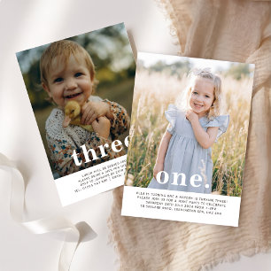 Dubbelzijdige Gezamenlijke Foto Verjaardag - Jonge Kaart