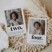 Dubbelzijdige gezamenlijke foto verjaardag - Jonge Kaart