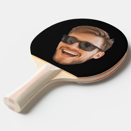 Dubbelzijdige grappige aangepaste foto afgedrukt tafeltennisbatje (Voorkant Gekanteld)