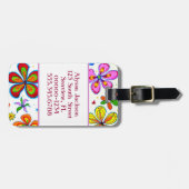  dubbelzijdige grote bloemen bagagelabel (Voorkant horizontaal)