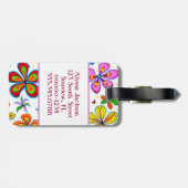  dubbelzijdige grote bloemen bagagelabel (Achterkant horizontaal)